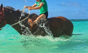 Family horse riding Mauritius Belle Mare